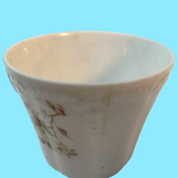 Antique Bassett Floral Porcelain Teacup Demitasse Limoges Austria Small 3 oz - Picture 8 of 9